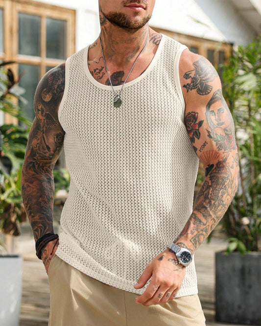 Mesh Hollow Out Tank Top