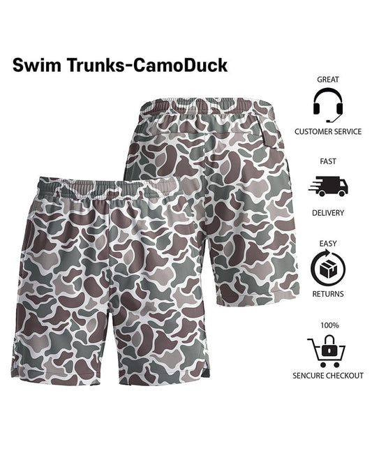 Camo Print Beach Shorts